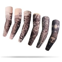 Wholesale Tattoo Sleeve Flower Arm Sleeve for Seamless Summer Sun Protection Gloves