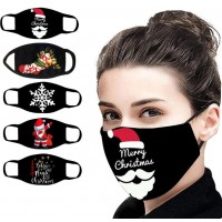 wholesale 3d Custom logo black maskes for christmas sublimation printing cotton facemask party merry christmas face maskes