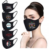 Spot cross-border Christmas breathable soft cotton maskes dust-proof pure black maskes with customize logo