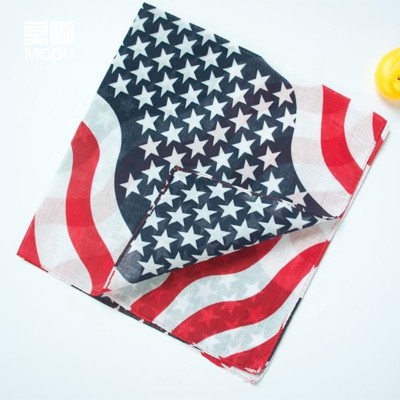 American Flag Bandanas USA Flag Headband Kerchief Unisex Cowboy Bandanas Patriotic Accessories cotton face bandanas